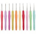 Yarniss 10Size Small Crochet Hooks, Ergonomic Crochet for Thread 0.5~2.75mm - size: 10 Size(0.5~2.75mm)