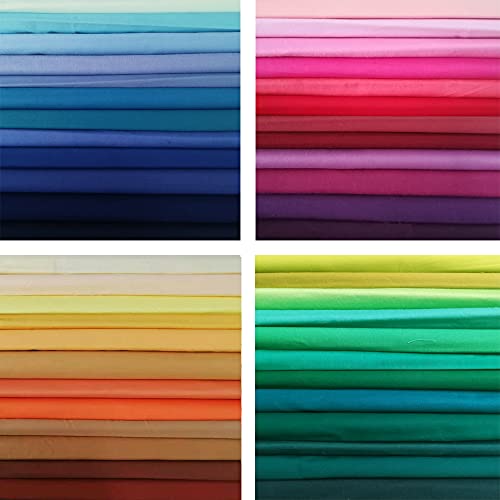 12"x12" 50pcs Cotton Fabric Squares for Sewing Quilting Supplies-Solid - color: Solid, size: 50 PCS 12"x12"