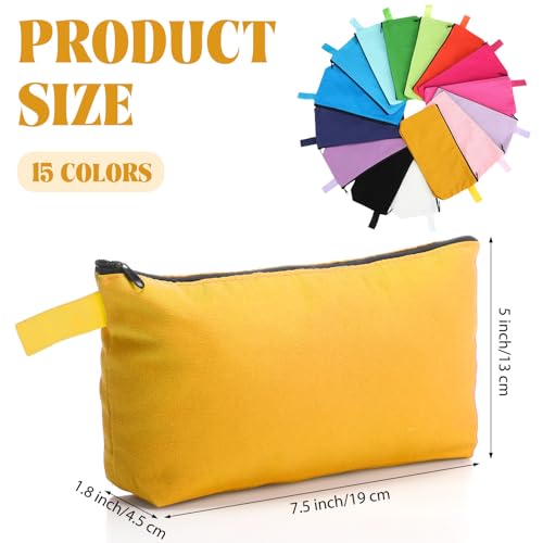 Saintrygo 30 Pcs Canvas Makeup Bags Bulk,7.5 X 5 X 1.8 Inch,Novel - color: Novel, size: 7.5 x 5 x 1.8 Inch