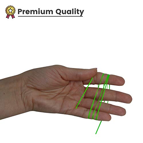 Waxed Thread, Strong Thread for Leather, Upholstery, Shoe, Bag, incl. Needle (Colour: NEON Green) - color: Neon Green