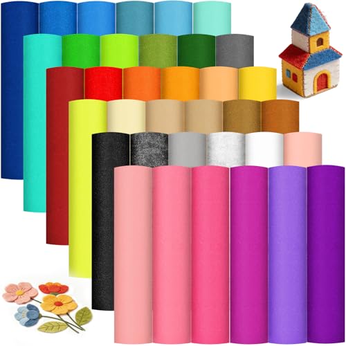 36 Rolls Craft Felt Fabric Sheets 8 x 35 Inch 1mm Felt Sheets - size: 8x35in