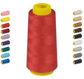 Big Red Thread for Sewing, 1800 Yards Serger Thread Cones - color: 009-Big Red, size: 40S/2