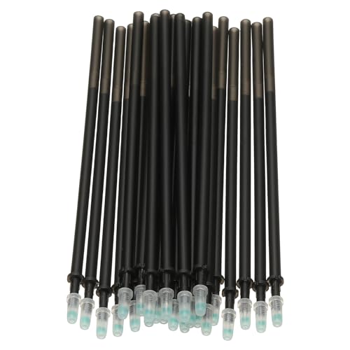 PATIKIL 24 Pcs Erasable Gel Pens Refills, 0.5mm Heat Erasable Pens Refills for Fabric Disappearing Ink Fabric Marking Pen for Sewing Quilting Writing, Black Ink - color: Black