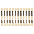 HARFINGTON 12 Skeins Embroidery Floss 8m Each Egyptian Long Fiber Cotton Cross Stitch Thread 26S/2x6 for Embroidery Projects Bracelet, Cream - color: Cream
