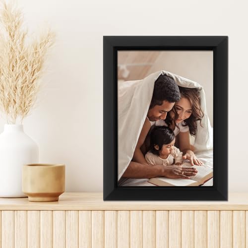 Lawrence Frames Estero Collection, Black Wood Picture Frame, 5x7 - color: Black, size: 5x7
