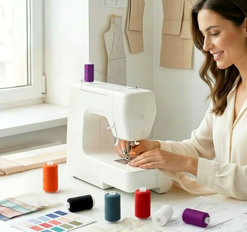 6 Color Sewing Thread Kit – 600 Yards Each Spools - color: 6 Colors,600yd