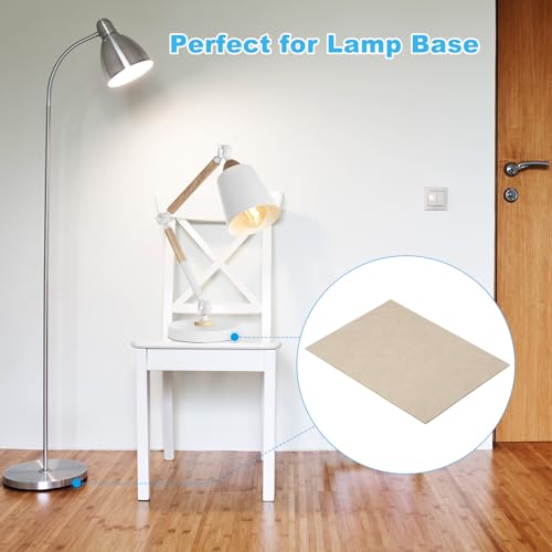 PATIKIL 12x8 Inch Lamp Base Felt, 6Pack 3mm Thickness Rectangle Felt Furniture Pad Soft Adhesive Non-Slip Anti-Scratch Backed Felt for Lamp Furniture DIY Craft, Beige - color: Beige, size: 12x8 Inch