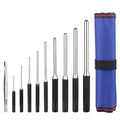 WORKPRO 9-Piece Roll Pin Punch Set with Tweezers, Punch Tool Set