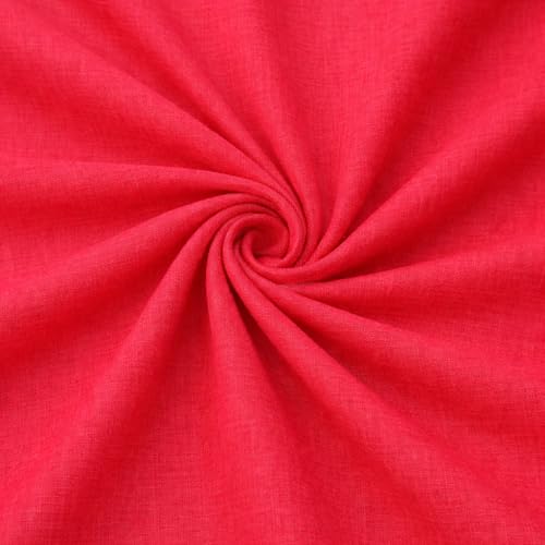 Barcelonetta | Cotton Lawn Fabric | Lining Fabric | 100% Cotton | Thin | 58" Wide | Sewing, Air Feel Layer | Cloth, Solid (Red, 2 Yard) - color: Red, size: 2 Yard