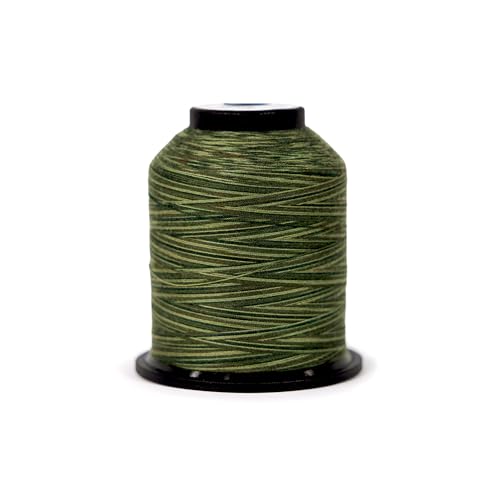Finesse Variegated Thread | 100% Polyester, 3ply, 50wt | 1100yds Stackable Thread Cones for Quilting and Sewing… (Deep Forest Green) - color: Deep Forest Green