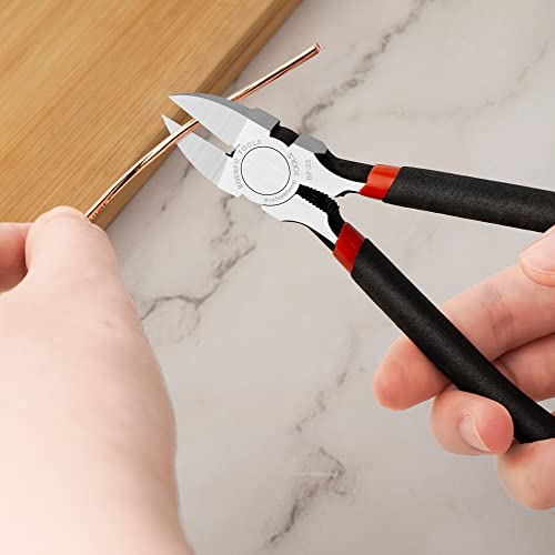 BOENFU Wire Snips Floral Wire Cutter Jewelry Wire Snippers 6 Inches 2 Pack Flush Cut Pliers Side Cutters Metal Cutting Tool for Crafting, Floral, Artificial Flowers, Chicken Wire, Electrical - color: 6 Inches - 2 Pack - Black Handle