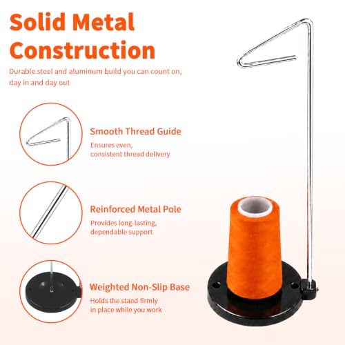 Thread Stand for Sewing, Metal Cone Holder for Sewing Fits 500-5500Y Cones