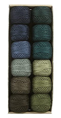Valdani Pearl Cotton Sz 12 | As Time Goes By Set 3 Solid | 12 Balls 109 Yds - color: As Time Goes By Set 3 S12, size: 12