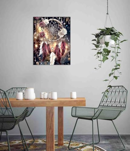 DYAIANGMU Dreamcatcher Stamped Cross Stitch Kit for Adults 15.7x11.8 inches - color: Y123