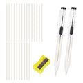 Fukaisu 28pcs Fabric Chalk Pen Set, White Chalk Cartridge Set Tailor Pencils Marking Tool for Sewing Quilting Dressmaking DIY Crafts Supplies