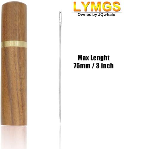 LYMGS Home Wooden Portable Sewing Needles Storage Case, Versatile Wood Box Holder for Store Embroidery Needle Hand Crafts Knitting Tool Toothpick Pill Bead, 2 Pack