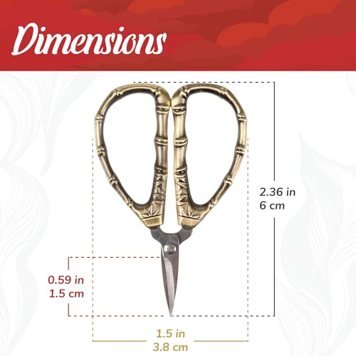 JubileeYarn Bamboo Stalk Embroidery Craft Scissors - Extra Large - 1 Pair - color: X-large