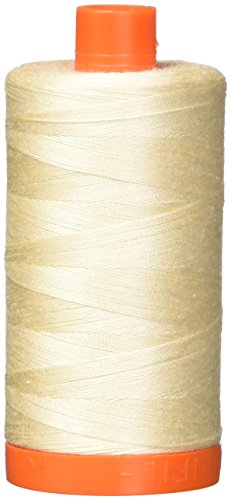 Aurifil A1050-2000 Mako Cotton Thread Solid 50WT 1422Yds Light Sand - color: Light Stand