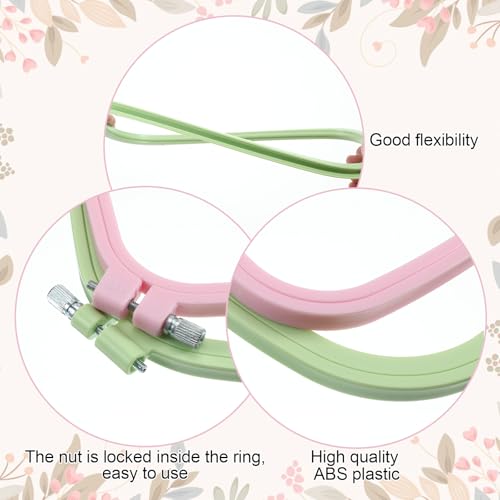 ZEYIYER 2Pcs Square Embroidery Hoop, Small Cross Stitch Hoop