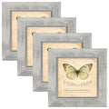 XUANLUO 5x5 Picture Frames Set of 4,Rustic Retro Photo Frame(White) - color: White-4pcs, size: 5 x 5 inch