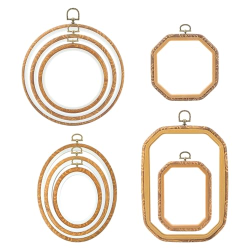 9 Pcs Large Embroidery Hoop Frame, 4 Shape Embroidery Frames for Display