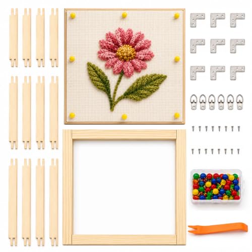 Mini Needlepoint Stretcher Bars Kit, 12 Pcs Frame Set, 6/8/10 Inch - size: 6/8/10