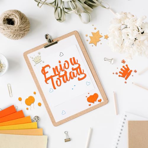 Whaline 18Pcs Orange Felt Fabric Sheets Soft Thick Assorted 6 Colors Craft Felt Pack for Fall Thanksgiving DIY Crafts Sewing Patchwork Art Projects, 7.9 x 11.8 Inch - color: Orange
