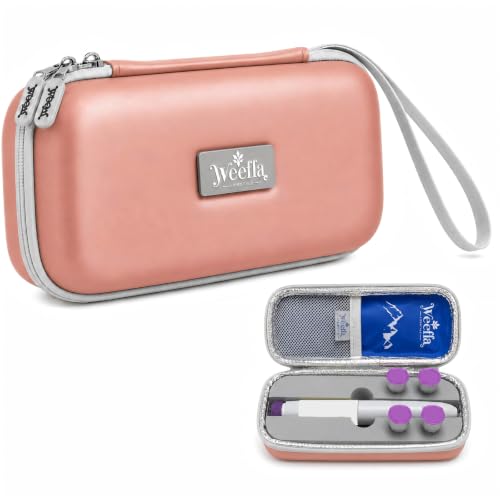 Insulated Travel Case for 1 Zepbound KwikPen & Needles, Pink - color: Champagne Pink