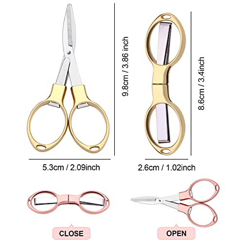 Tatuo 6 Pcs Folding Scissors Portable Mini Travel Pocket Scissors