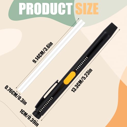 4 Pcs Heat Erasable Fabric Markers with 60 Refills for Sewing, Washable, Quilting, Embroidery Refillable Chalk DIY Dressmaking Markers Bulk for Fabric, Cotton, Knitted Fabrics DIY Sewing Tool