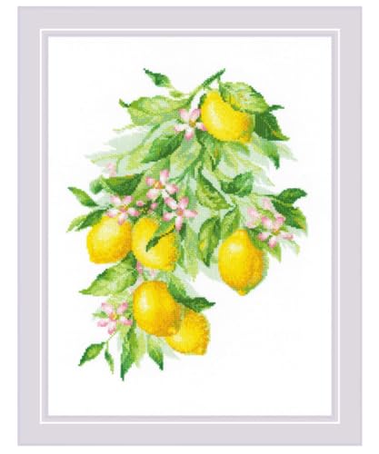 RIOLIS 2054 Bright Lemons Counted Cross Stitch Kit 11.75 x 15.75 in - style: Bright Lemons 2054