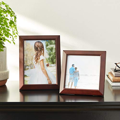 Lawrence Frames Estero Collection, Walnut Wood 5 by 5 Picture Frame - color: Esspresso Brown, size: 5x5