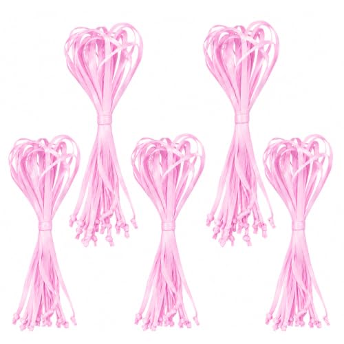 Mandala Crafts Pink Christmas Ribbon Ornament Hangers Loops, 100 PCs - color: Pink