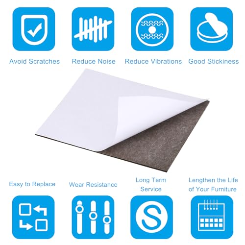 PATIKIL 12x8 Inch Lamp Base Felt, 5Pack 2mm Thickness Rectangle Felt Furniture Pad Soft Adhesive Non-Slip Anti-Scratch Backed Felt for Lamp Furniture DIY Craft, Coffee - color: Coffee, size: 12x8 Inch