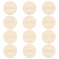 BENECREAT 12 Pack Wooden Embroidery Backing Discs,3inch Wooden Backs for Finishing Embroidery Hoops, Crossing Stitch Hoop for DIY Needlework Projects Sewing Craft - size: 76mm