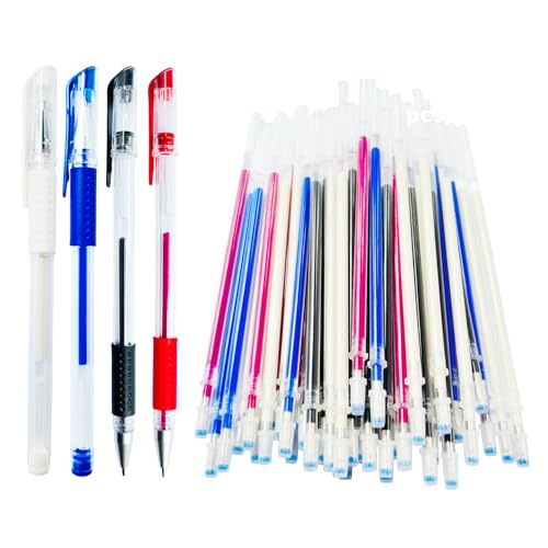 Heat Erasable Sewing pen | 4 Pens + 60 Multi-Color Refills | Disappearing Ink for Quilting, Embroidery, Precise Marking | Sewing & Quilting Accessories Gift Set