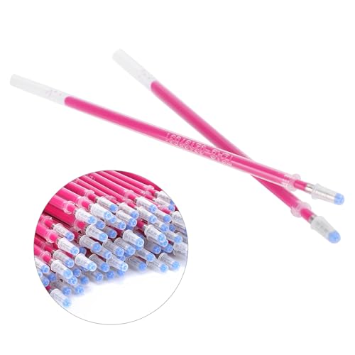 Fayelume 100PCS Heat Erasable Pens, Red High Temperature Disappearing Ink Pen, Leather Garment Scribing Fabric Pens, Temporary Marking Tailor's Tool for Garments