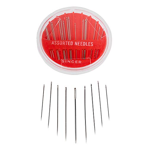 SINGER Assorted Hand Needles in Compact, 25-Count (3 Pack), 75 Sewing Needles Total - size: 3-pack