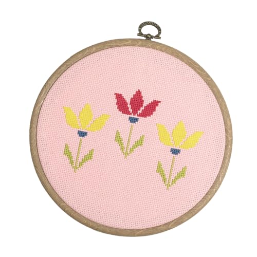 Essentials By Leisure Arts Aida Cloth, 14 Count, Medium Pink, 3pc, Bulk, Cross Stitch Fabric, Embroidery Fabric, Cross Stitch Supplies for Crafting, Stitching, and Sewing Projects 30x36 - color: Medium Pink