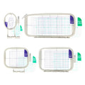 Sew Tech 4pcs Embroidery Hoop for Brother, 1x2.5 4x4 5x7 5x12in Frame Set - color: 4in1 Set