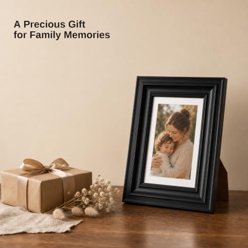 5x7 Black Picture Frames Vintage Classic Pine Wood Photo Frame