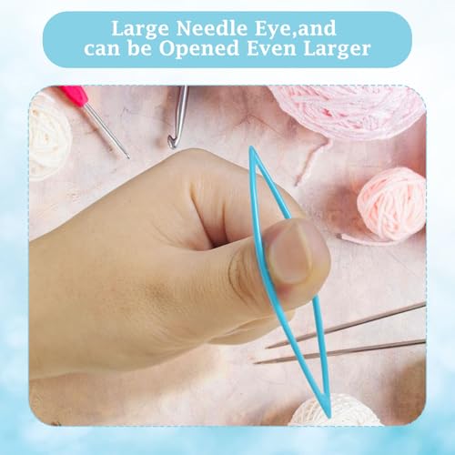 10 Pcs Large Eye Finishing Needles,Plastic Yarn Needles for Sewing Weaving in Ends Tapestry/Darning/Crochet Needle for Thick Bulky Yarn Sewing Knitting Weaving Supplies Accessories (Random Color)