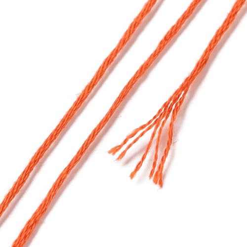 12 Skeins 12 Colors 6-Ply Polyester Embroidery Floss Cross Stitch Threads Gradient Color for Jewelry Making Bracelet Stitching Craft Supply 0.5mm,Orange - color: 12 Skeins,orange