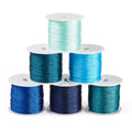 KISSITTY 328 Yards 6 Rolls Polyester Braided Metallic Thread Jewelry Beading Thread Embroidery Threads Thin Beading String for Embroidery DIY Braided Bracelets Sewing Craft Bead Weaving Jewelry Making - style: Assorted 5