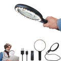 5X Hands-Free Neck Magnifying Glass with Light for Seniors - size: With handles