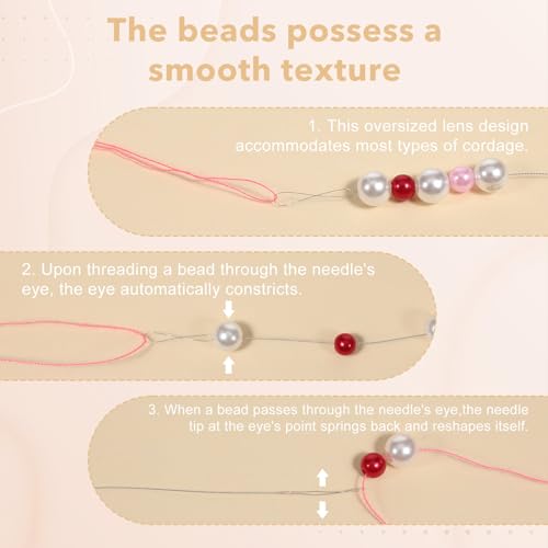 12 PCS Twist Seed Beading Needles, 4 Inch Long Twisted Wire Foldable Eye Silver 0.01Inch Diameter Stainless Steel Beading Needles for Jewelry Making, Seed Beads, Bracelets, Necklaces