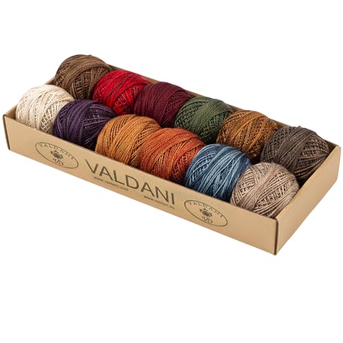 Valdani Pearl Cotton Sz 12 | Artist Palette | 110 Yds/Ball - color: Artist Palette S12, size: 12
