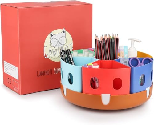 GAMENOTE Rotating Art Supply Organizer, Lazy Susan Caddy, Large - size: Large, 11"d x 5"h