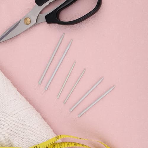 6pcs Wool Needles, Nylon Thread Rope Threader Large Eye Aluminium Finishing Tapestry Hand Weaving Sweater Tools Supplies Accessories for Sewing Knitting Crochet Yarn Embroidery