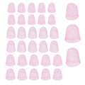 Xiaoyztan 30Pcs Pink Silicone Guitar Finger Protectors 3 Sizes - color: Pink, size: S+M+L
